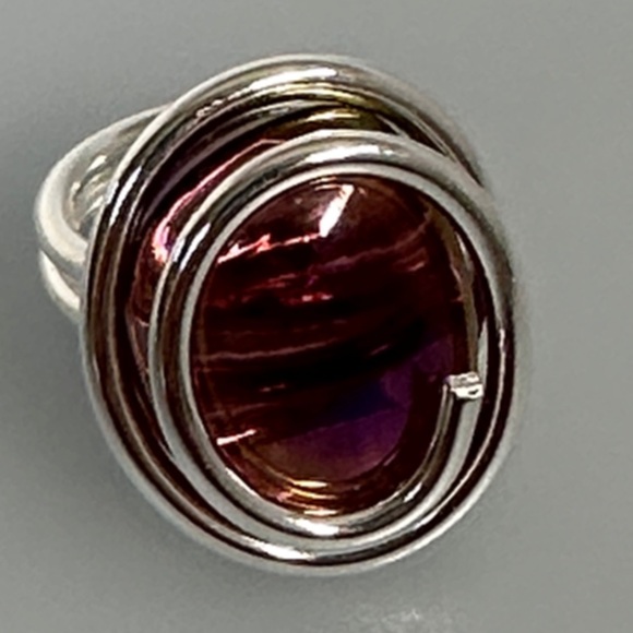 Stunning Silver Murano Ring - Picture 5 of 6